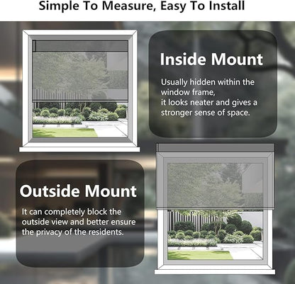 Motorized Blackout Roller Shades with Remote – Smart Blinds for Bedroom, Alexa Google Home Siri, Matter Compatible, Custom Electric Window Shades, Cordless Rechargeable