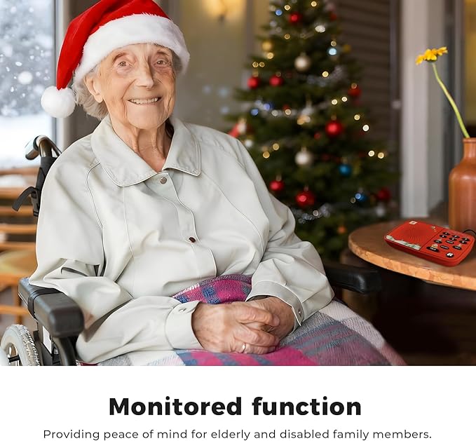 Hosmart UltraSpeak Intercoms Wireless for Home, Holiday Christmas Edition Intercom System for Home Use, Clear Sound Intercom for Business with 1300 Ft Range, Gift for Family Friend Elderly(4Packs)