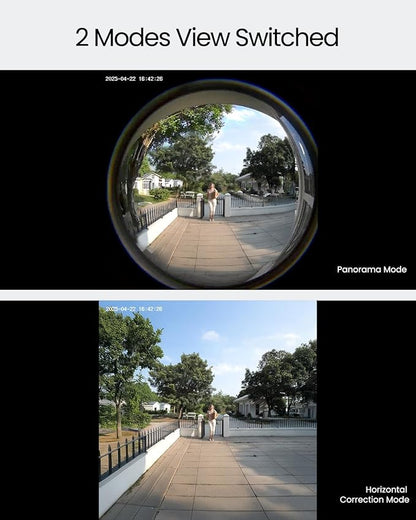 ieGeek Video Doorbell Camera Wireless, Head-to-Toe 180° Ultra View Battery Powered, No Subscription Fee, 2K 3MP HD, Smart Motion Detection, Real-time Alerts, Local/Cloud Storage, Only 2.4GHz WiFi