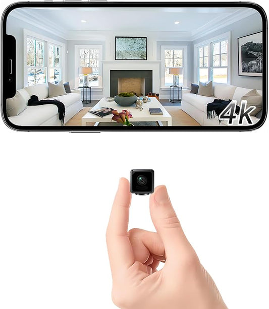 Mini 2026 Camera 4K WiFi Wireless Small Portable HD Nanny Cam with Motion Detection,Cloud & SD Storage,Night Vision,Wide Angle,Can No Need WiFi Cams Micro Security Cameras for Home Baby Indoor Outdoor