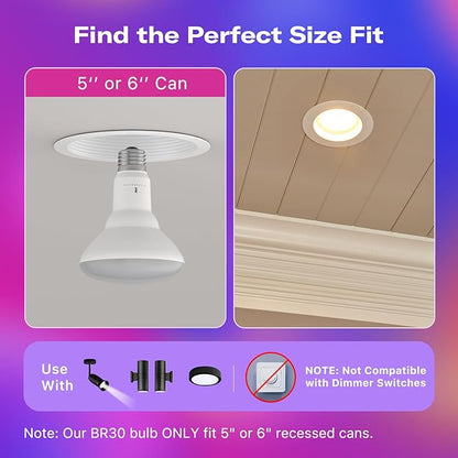 THIRDREALITY Smart Color Bulb ZB3 4Pack, Zigbee Hub Required, 650 Lumens,BR30/E26 Flood Light,RGB Full Color,ETL/FCC Certified,Compatible with Home Assistant, SmartThings, Aeotec,Homey,Hubitat,Alexa