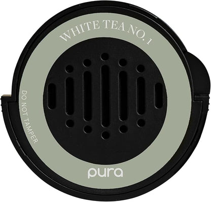 Pura Car Scent Refill - Fragrance for Pura Car Diffuser - Clean & Safe Luxury Diffuser Scent - Long-Lasting Fragrance for 30 Days of Aroma - White Tea No. 1