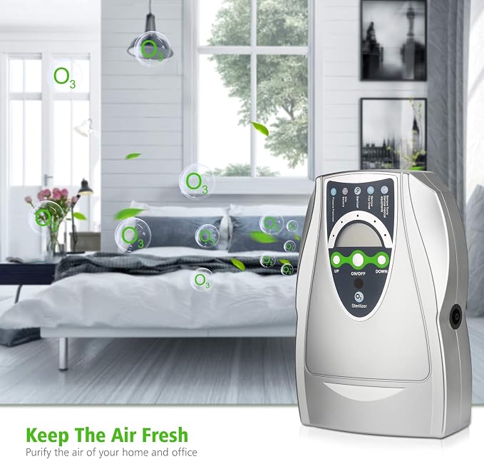 Portable Ozone Machine Generator,1000mg/h Multipurpose Ozone Machine with Timer for Home,Room,Office,Hunting