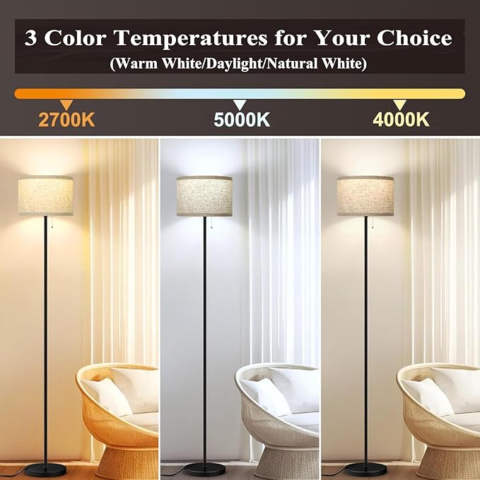M 3 Color Temperature LED Light Bulb A19 2700K-5000K-4000K,3CCT Color Changing Light Bulbs,Energy Saving 9W(60W Equivalent) LED Bulb,810LM,e 26 Base for Bedroom,Living Room,2 Pack