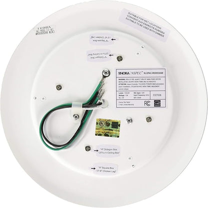 Nora Lighting NLOPAC-R650930AW NLOPAC-R650930AW-15 Watt LED 6" Surface Mount AC Opal-3000K-1,050 Lumens-120V-White, Surface Mount White