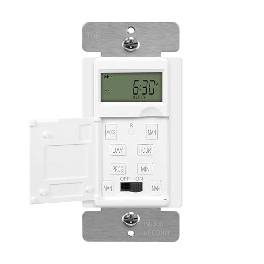 ENERLITES - HET01-C-W Programmable Digital Timer Switch for Lights, Fans, Motors, 7-Day18 ON/OFF Timer Settings, Single Pole, Neutral Wire Required, UL Listed, HET01-C, White | UL Listed, Digital In-Wall Switch Timer with 18 ON/OFF Settings, Neutral Re...