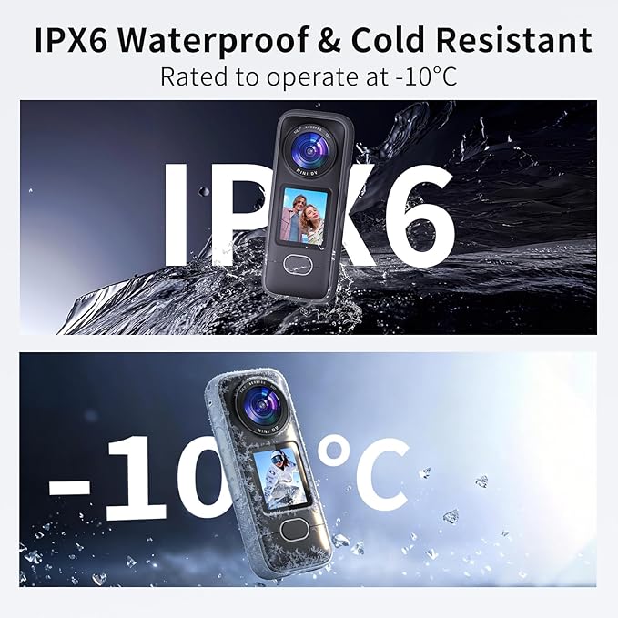 4K Action Camera, 3.5Hrs Battery Life Body Camera Hands-Free Recording, IPX6 Waterproof Portable Vlogging Camera with 1.4" HD Screen, Video Recorder with WiFi for Travel, Cycling, Motorcycle, Bloggers