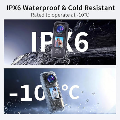 4K Action Camera, 3.5Hrs Battery Life Body Camera Hands-Free Recording, IPX6 Waterproof Portable Vlogging Camera with 1.4" HD Screen, Video Recorder with WiFi for Travel, Cycling, Motorcycle, Bloggers
