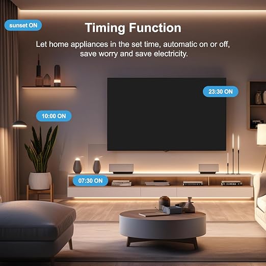 Smart Plug, WiFi Plugs Work with Alexa & Google Assistant, Smart Outlet with Timer & Group Controller, WiFi Outlet for Home, No Hub Required, ETL & FCC Certified, 2.4GHz WiFi, 16A, 4 Pack