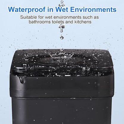 Anborry Bathroom Touchless Trash Can 2.2 Gallon Smart Automatic Motion Sensor Rubbish Can with Lid Electric Narrow Small Garbage Bin for Kitchen, Office, Living Room, Toilet, Bedroom, RV