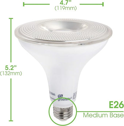 LED PAR38 15W Dusk to Dawn Photocell Flood Light Bulb, 3000K Bright White, 120W Equivalent, 1250 Lumens, Weatherproof, Dimmable, E26 Medium Base, 120V, Energy Star, (1 Pack)
