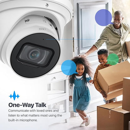 Amcrest 5MP Optical Zoom AI IP PoE Camera, Varifocal Outdoor IP POE Camera Turret, Human & Vehicle Detection, 2.7mm~13.5mm Lens, IP67, 5X Optical Zoom, (IP5M-VT1289EW-AI)