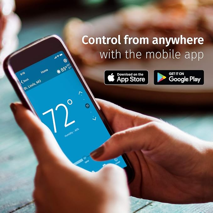 Emerson Sensi Wi-Fi Smart Thermostat for Smart Home, Pro Version, Works with Alexa, Energy Star Certified
