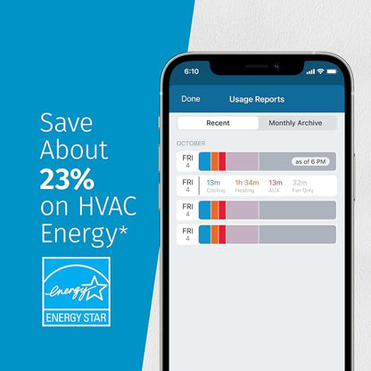 Sensi Touch 2 Smart Thermostat Wi-Fi, Alexa, Energy Star Certified, ST76
