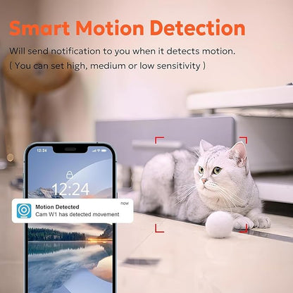 owltron Security Camera Indoor 2K, 360 Pan/Tilt Home Security Cameras with Motion Detection, Pet Cam WiFi with Phone App, Baby Monitor with Night Vision & Two Way Audio, 2 Pack