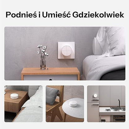 SONOFF Orb 4-in-1 Zigbee Smart Scene Button (SZNB-01M) | Wireless Smart Button & Light Remote | Multi Scene Controller | Easy No-Wire Installation | Open-Source Platforms Compatible