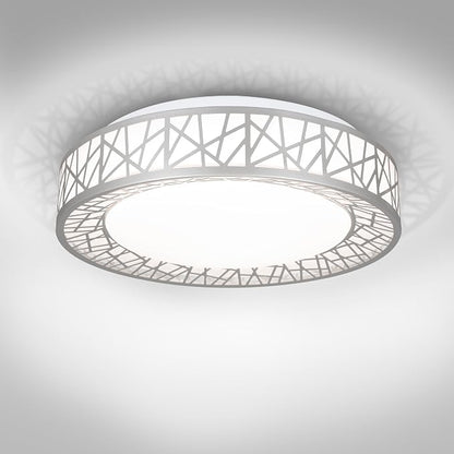 ASD 14 Inch LED Flush Mount Ceiling Light Fixture for Bedroom, 24W 1534LM 5CCT 2700K-5000K, Triac Dimmable Lights, Dining, Living Room, Kitchen Lamps, Modern Home Lighting Fixtures, Nickel, ETL