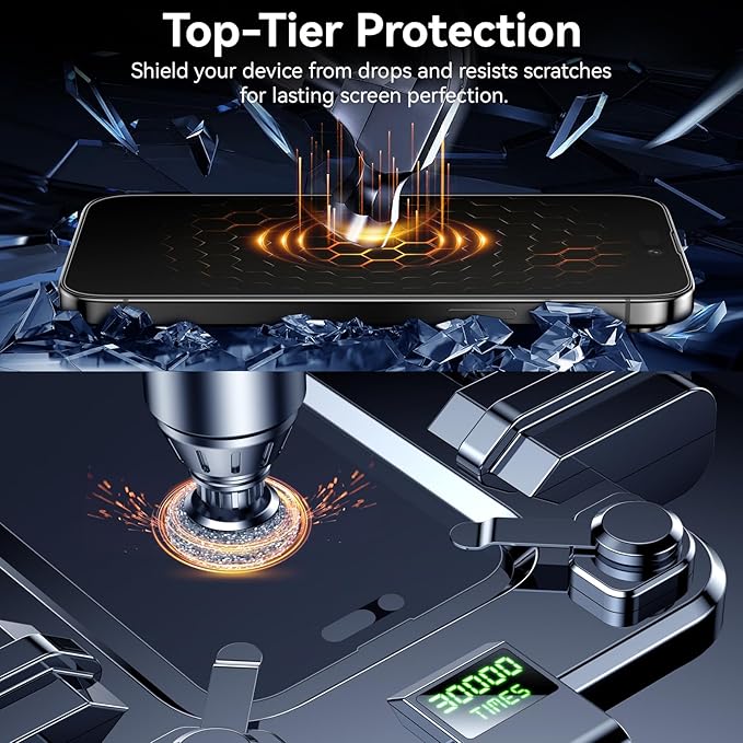 Esanik 2 Pack Matte Privacy Glass Screen Protector for iPhone 14 Pro Max Anti-Glare & Anti-Spy,Anti-Reflection, Smooth as Silk, Military-Grade 9H Hardness,Flawless Fit Tray