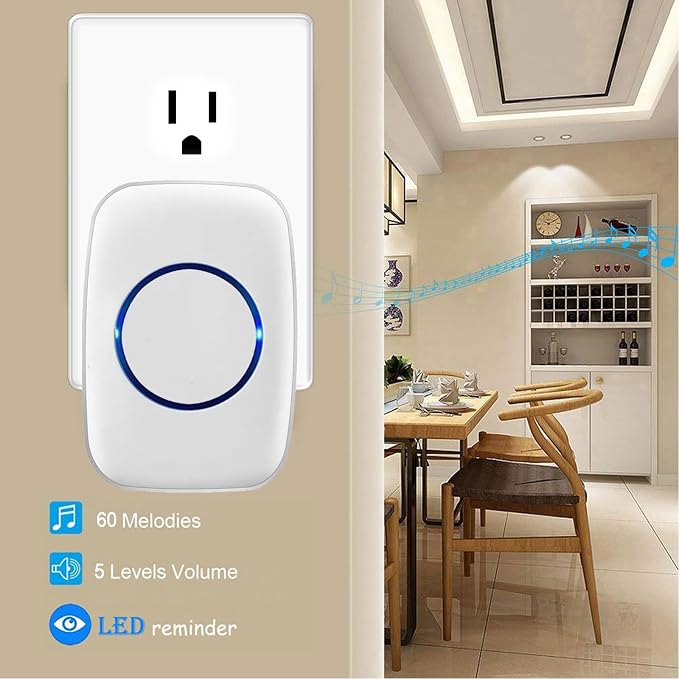 FullHouse Door Chime When Door Opens, Wireless Door Sensor Entry Alarm