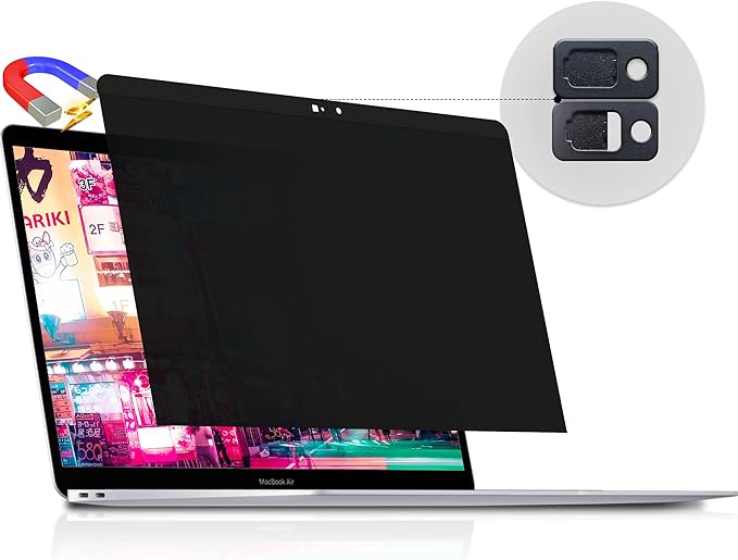 Peslv Magnetic Privacy Screen for Macbook Air 13 Inch (2018-2021, M1) / Macbook Pro 13 in (2016-2022, M1, M2), Removable Anti Blue Light Glare Filter for Mac 13In Laptop