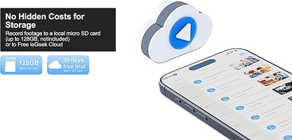 4G LTE Hidden Spy Camera, Cellular Security Cameras Wireless Indoor with 4G SIM Card (No WiFi) with Motion Detection, Night Vision, 2-Way Talk & Siren, Phone App Remote Control