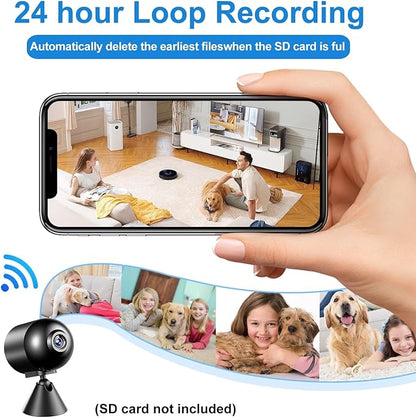 Tiniest WiFi Battery Camera,Ultra Mini Camera,Pocket-Sized,HD4K Video Live surveillance,No Need Wifi Camera,Nanny Cam,Smart Alerts Home Baby Monitor,Pet Monitoring with Night Vision,Motion Detection