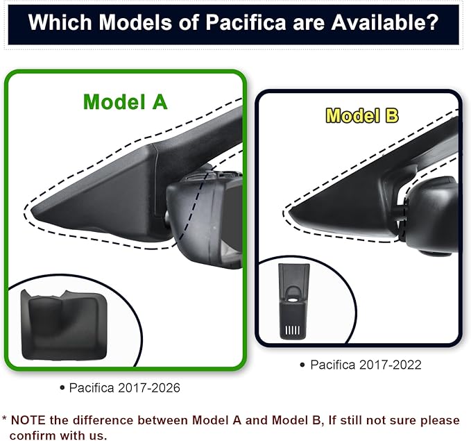 4K Dash Cam Custom Fit for Chrysler Pacifica 2017 2018 2019 2020 2021 2022 2023 2024 2025 2026 (Model A),Limited Touring-L Pinnacle Touring,Integrated OEM Look,UHD 2160P Video,WiFi & App 64GB Card