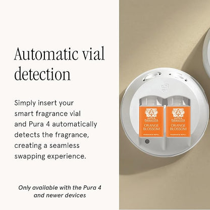 Pura & Antica Farmacista Home Scent Refill - Smart Home Air Diffuser - Up to 120-Hours of Luxury Fragrance per Refill - Household Essential - Safe Diffuser Fragrance - Orange Blossom