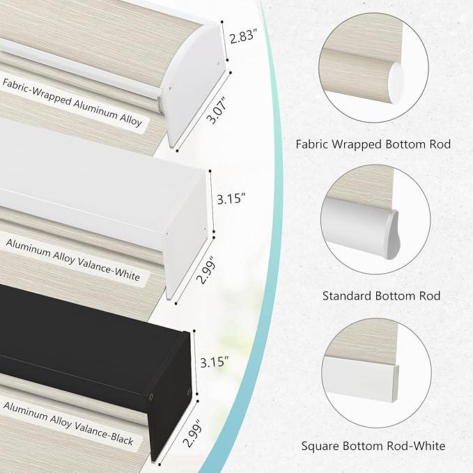 Aprilsmart Motorized Blinds with Remote,Light Filtering Motorized Roller Shades Work with Apple Homekit,Alexa,SmartThings,Google Home,Customize Blinds(Essential CREAM-68)