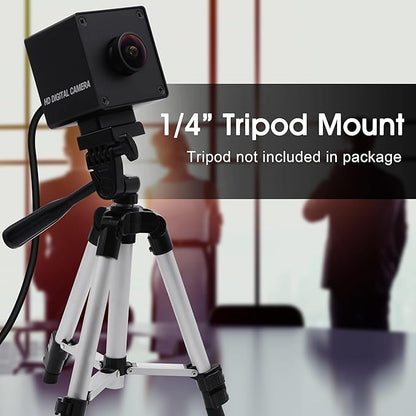 SVPRO 4K USB Wide Angle UVC Computer Camera With 170 Degree Fisheye Lens, Industrial IMX317 Sensor for Linux Windows Android Mac OS, Plug&Play Video With 1/4" Screw Mount