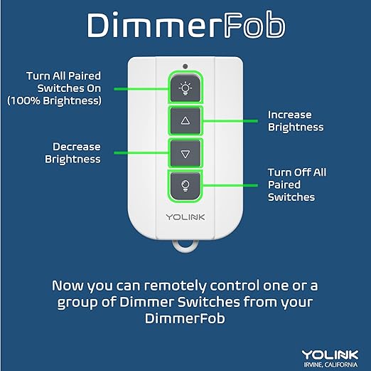 YoLink Smart Dimmer Switch, Alexa, Google, IFTTT Integration, Neutral Wire & YoLink Hub is Included