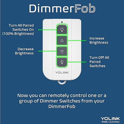 YoLink Smart Dimmer Switch, Alexa, Google, IFTTT Integration, Neutral Wire & YoLink Hub is Included