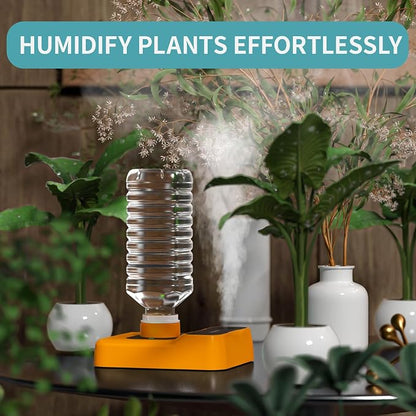 Travel Humidifier, Portable Small Humidifier for Plants, Bedroom, Office, Hotel or Car, Battery Operated Mini Cool Mist Humidifiers, Quiet 23dB, Auto-off, Night Light & BPA-Free, Orange