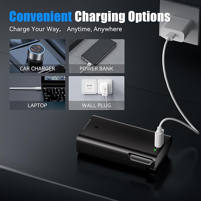 Fulpower 1-Pack 7000mAh High Capacity Rechargeable Battery Compatible with eufy Security Video Doorbell E340, Quick-Release Design, with USB-C Charging Cable