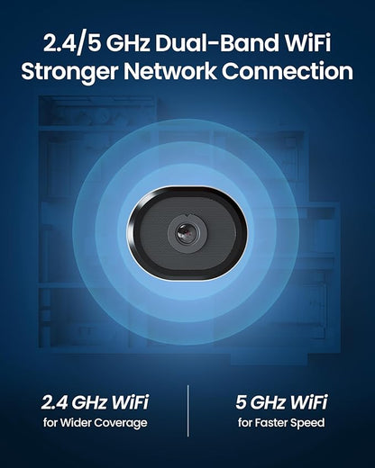 ZOSI 4 x C680 2K Window Security Camera with Full Color Night Vision, 3MP Indoor Plug-in WiFi Camera for Home Security, Human Vehicle Detection, 2.4/5GHz WiFi, 24/7 Recording, Easy & Quick Install