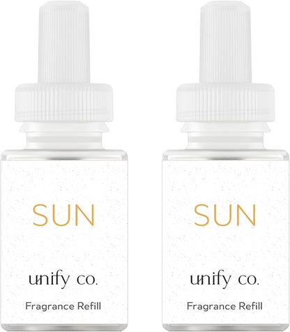 Pura & Unify Co. Home Scent Refill - Smart Home Air Diffuser - Long-Lasting Luxury Fragrance per Refill - Spring & Summer Fragrance - 2 Pack, Sun