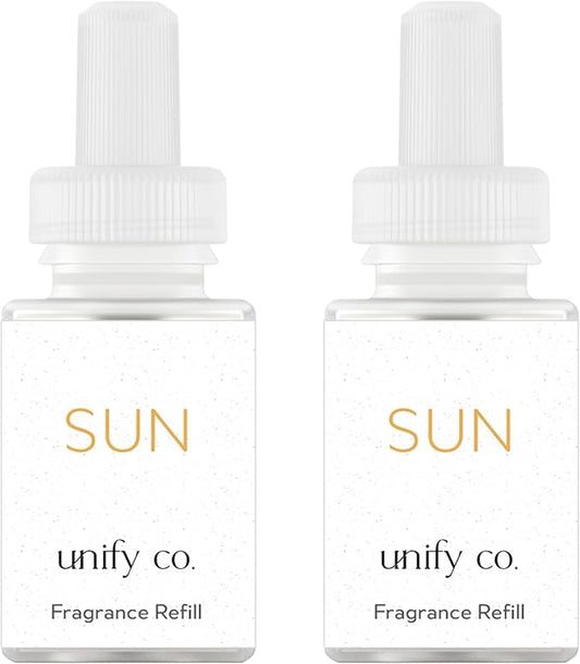Pura & Unify Co. Home Scent Refill - Smart Home Air Diffuser - Long-Lasting Luxury Fragrance per Refill - Spring & Summer Fragrance - 2 Pack, Sun