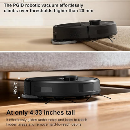 Self-Emptying Robot Vacuum Cleaner, Robot Vacuum and Mop, FlexiArm Edge Mopping, 5000Pa Suction, Dual Zero-Tangle System, Smart Obstacle Avoidance (F77PRO)