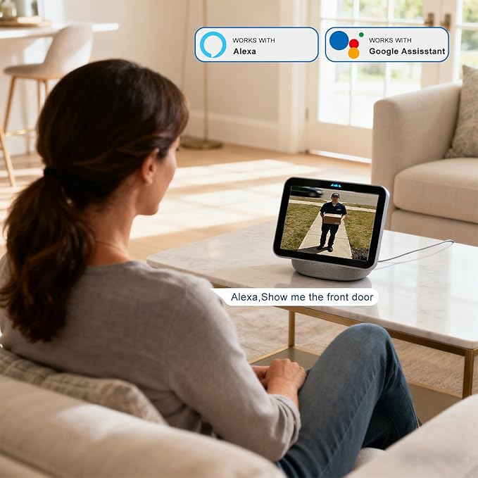 Doorbell Camera Wireless with Chime -2K HD Video AI Motion Detection, Two - Way Audio, Night Vision, Cloud Storage,Battery Powered - Compatible with Alexa, 2.4G WiFi Only