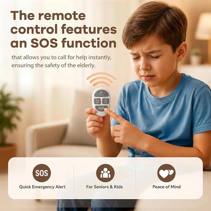 Home Security System Wireless, Smart WiFi Alarm System DIY Kit with 120dB Siren, Door Window Sensors & Remote Control, App Alerts, Works with Alexa & Google Home, No Monthly Fee for House Apartment
