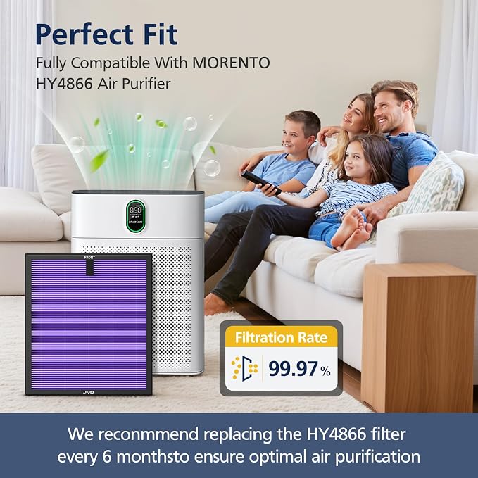 HY4866 Replacement Filters for MORENTO HY4866, WESTHEY HY4866 Air Purifi-er