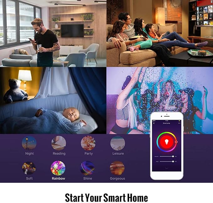 Smart Bulb RGB W C LED Bulb 5W GU5 3 Dimmable Light Phone APP Remote Control Compatible with Alexa Home Tmall Elf for Voice Control 1PCS