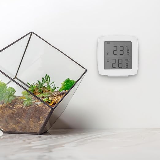 Feit Electric Smart Indoor WiFi Temperature and Humidity Sensor for Precision Environment Control, Wireless, Digital Remote App Control, Get Notification Alerts and No Hub Required - Temp/WiFi