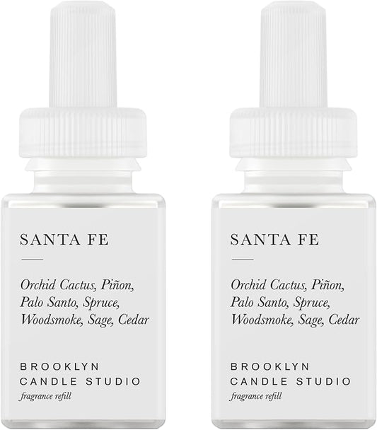 Pura & Brooklyn Candle Studio Home Scent Refill - Smart Home Air Diffuser - Up to 120-Hours of Luxury Fragrance per Refill - Home Essential - Clean & Safe Diffuser Fragrance - 2 Pack, Santa Fe
