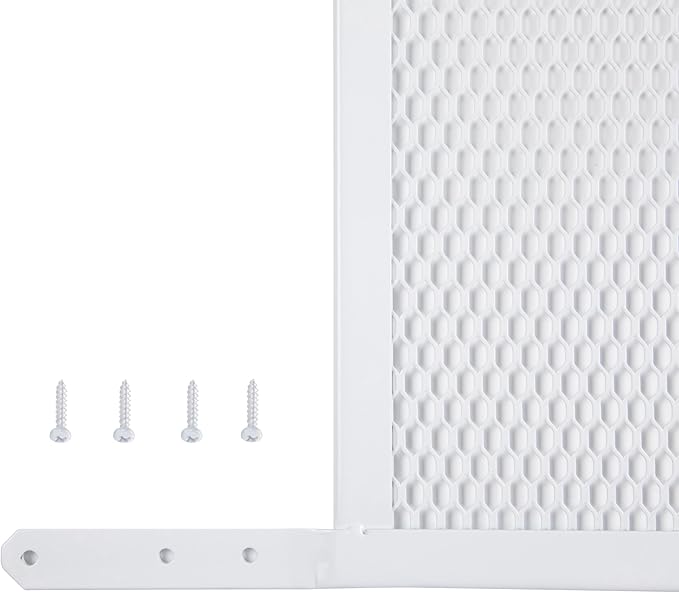 M-D Building Products 14182 Door Grille, Adjustable Fit for Doors 30" to 36" Wide, Easy-to-Install, Ideal for Residential and Commercial Use (White)