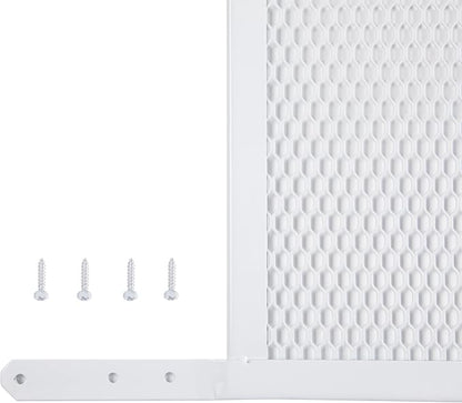 M-D Building Products 14182 Door Grille, Adjustable Fit for Doors 30" to 36" Wide, Easy-to-Install, Ideal for Residential and Commercial Use (White)