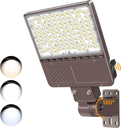 LED Parking Lot Light 150W 120W 90W Adjustable, UL Listed LED Shoebox Light 5700K 5000K 4500K Tunable, 22500LM Commercial Street Area Light with Photocell, IP65 Outdoor Stadium Lights, AC100-277V
