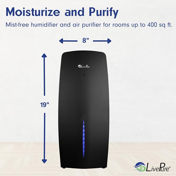 LivePure True HEPA Air Purifier & Humidifier, Sage