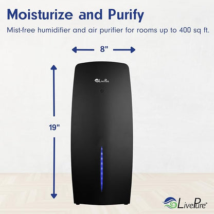 LivePure True HEPA Air Purifier & Humidifier, Sage