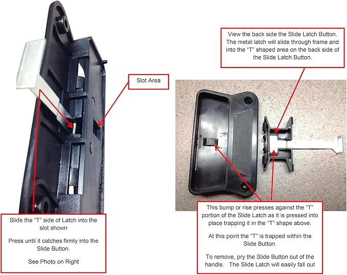 Prime-Line A 168 Black Plastic, Sliding Screen Door Latch and Pull, fits Superior (Single Pack), Black